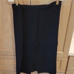 St. John Classic Black Midi Skirt